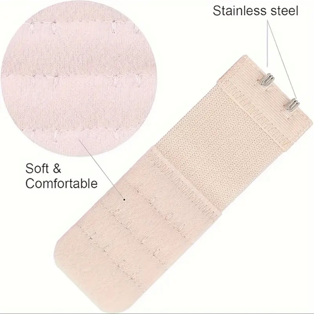 1 PC, 3 Hook Bra Strap Extenders, Comfortable Adjustable Bra Band, NEW